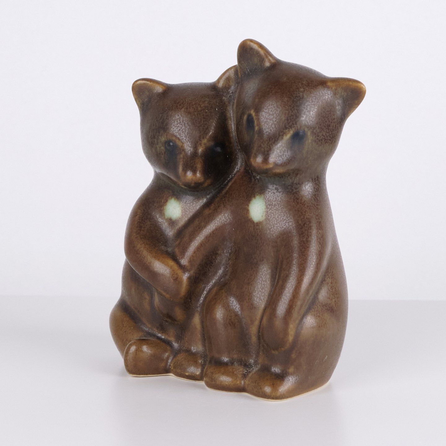 Knud Basse Pair Of Bear Figure In Brown Glazed Ceramic, Danish Design, 1960s photo furniture