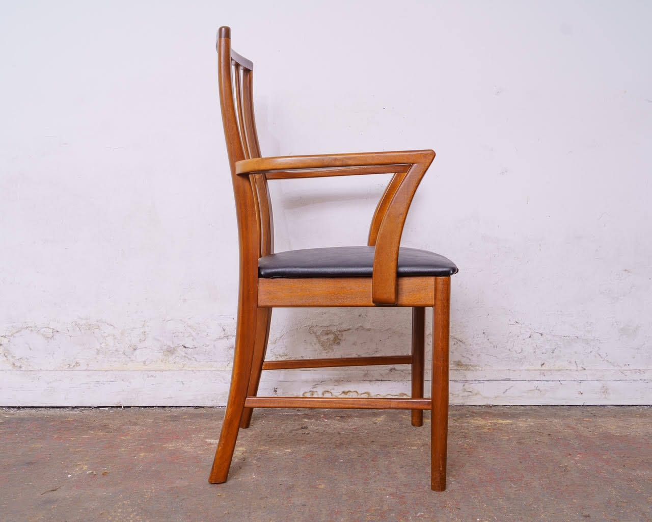 6 McIntosh Mid Century Teak Dining Chairs, Including 2 Carvers photo buy