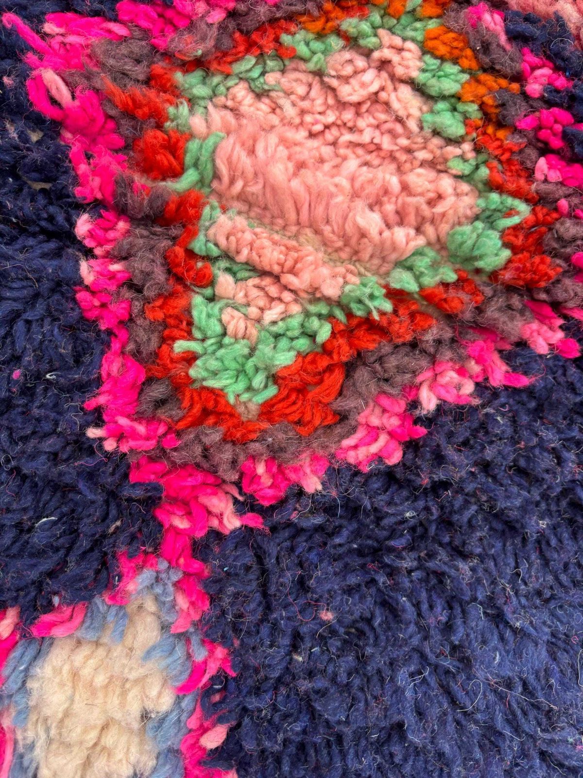 Tapis de couloir moderne à motifs abstraits en laine, fait main au Maroc, 70 x 300 cm photo 637.0