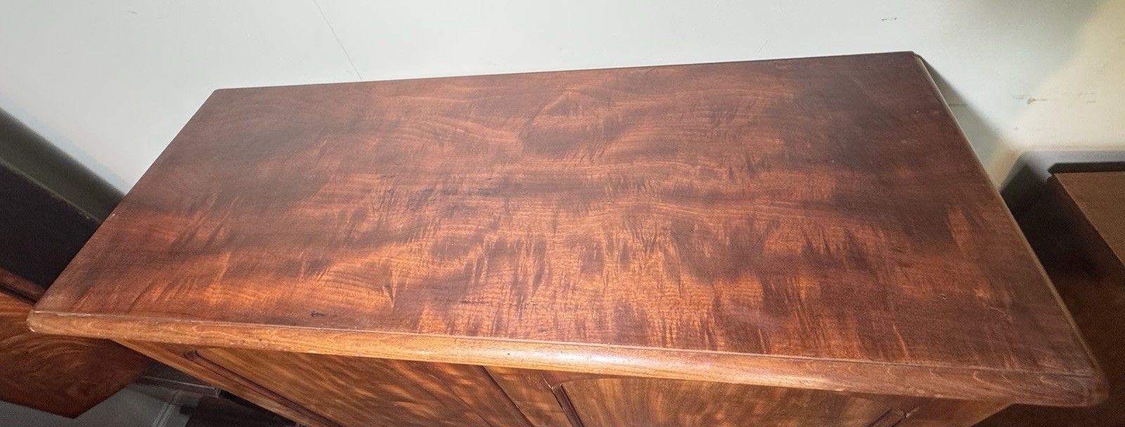 Furniture Victorian Mahogany Linen Press photo