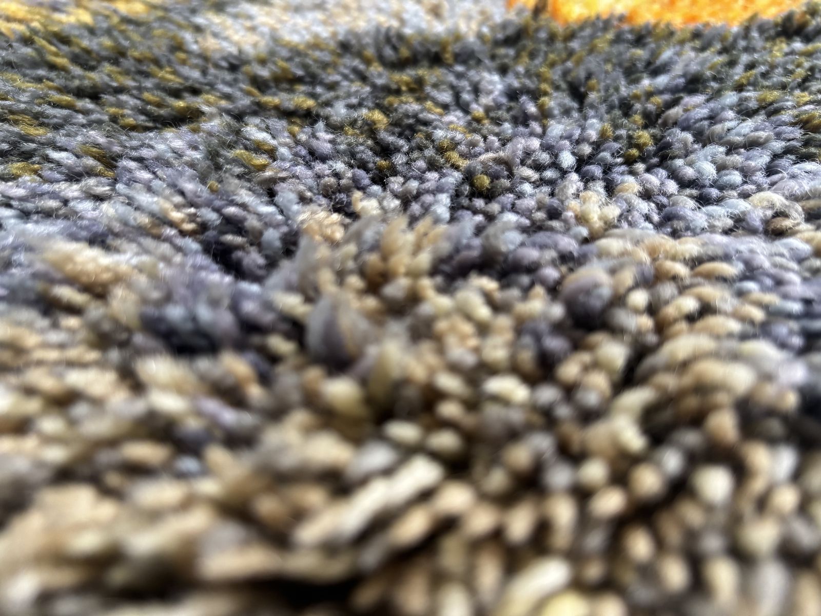 1964   Sjöberg 'Sienna' Rya Rug   Deep Pile Scandi Carpet   With Label   130 X 100 photo Textiles