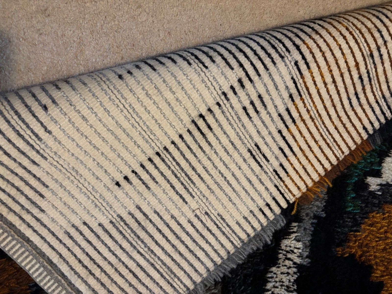 Scandinavian Rya Rug   'Marks Rya' Bladverk   200 Cm X 140 Cm photo Textiles