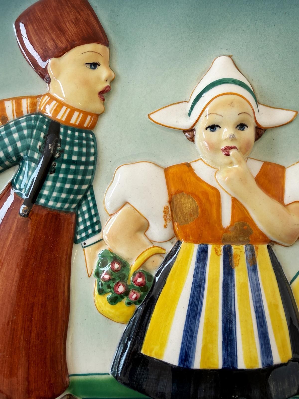 Preciosa Torino 1930s Decorative Ceramic Tile – Dutch Scene photo furniture