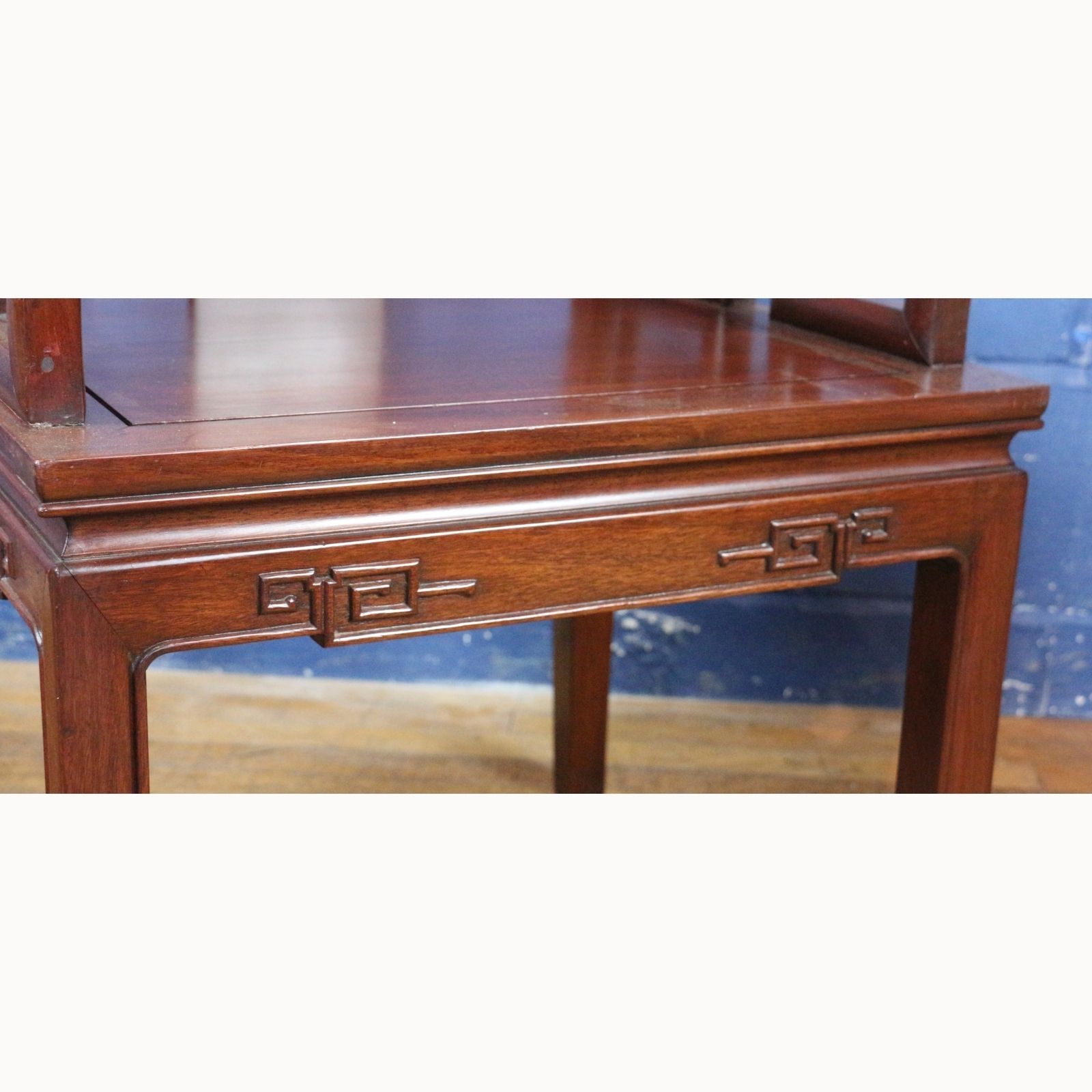 A C20th Carved Chinese Hardwood Open Arm Chair photo 255.0