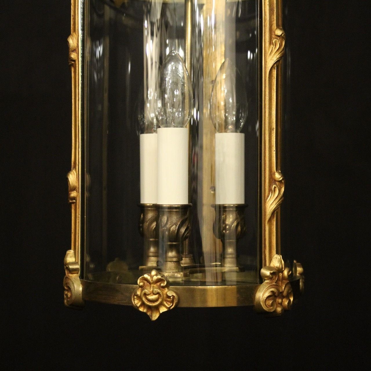 French Gilded Bronze Antique Hall Lantern photo Lighting