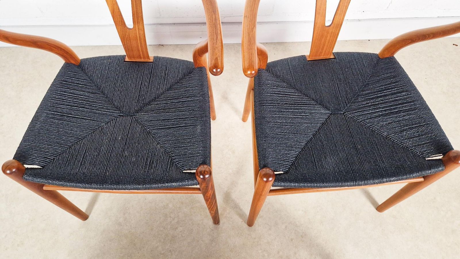 Set Of 4 Hans Wegner For Carl Hansen & Søn Model Ch 24 Wishbone Danish Dining Chairs Pg112 photo Furniture