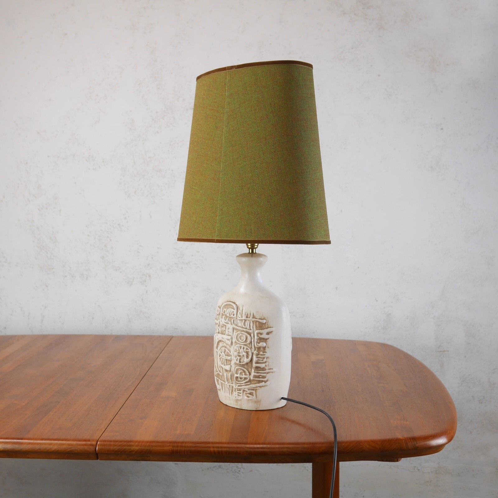 Vintage Mid Century Abstract Brutalist Studio Pottery Lamp Shade #102729 photo buy