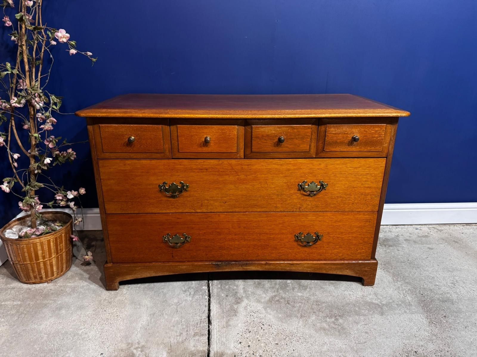Vintage Stag Minstrel Chest Of Drawers Bedroom Four Over Two. photo for sale