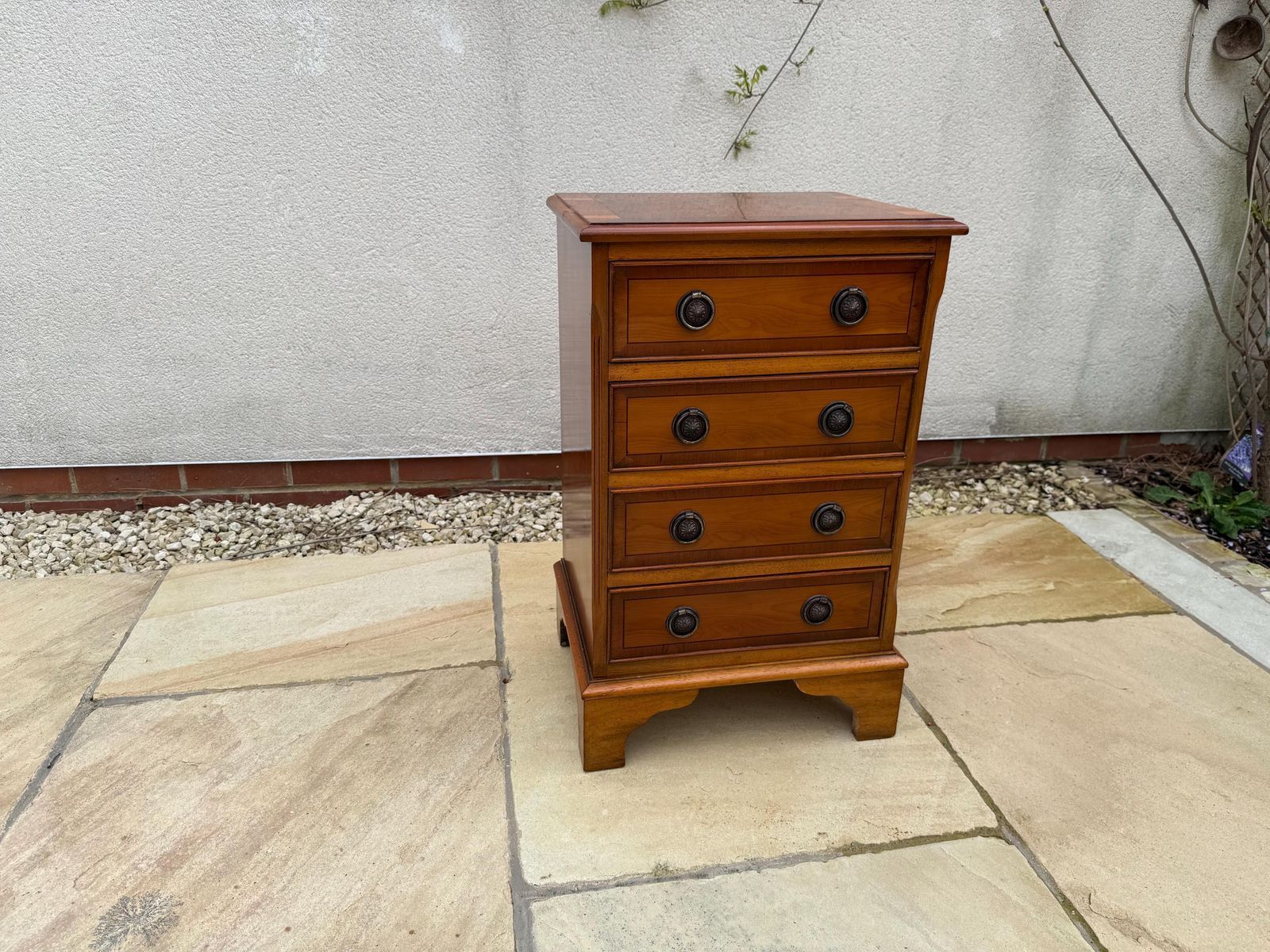 photo for sale Small Vintage Antique Chest Of Drawers / Bedside Table / Side Table / Lamp Stand / Night Stand