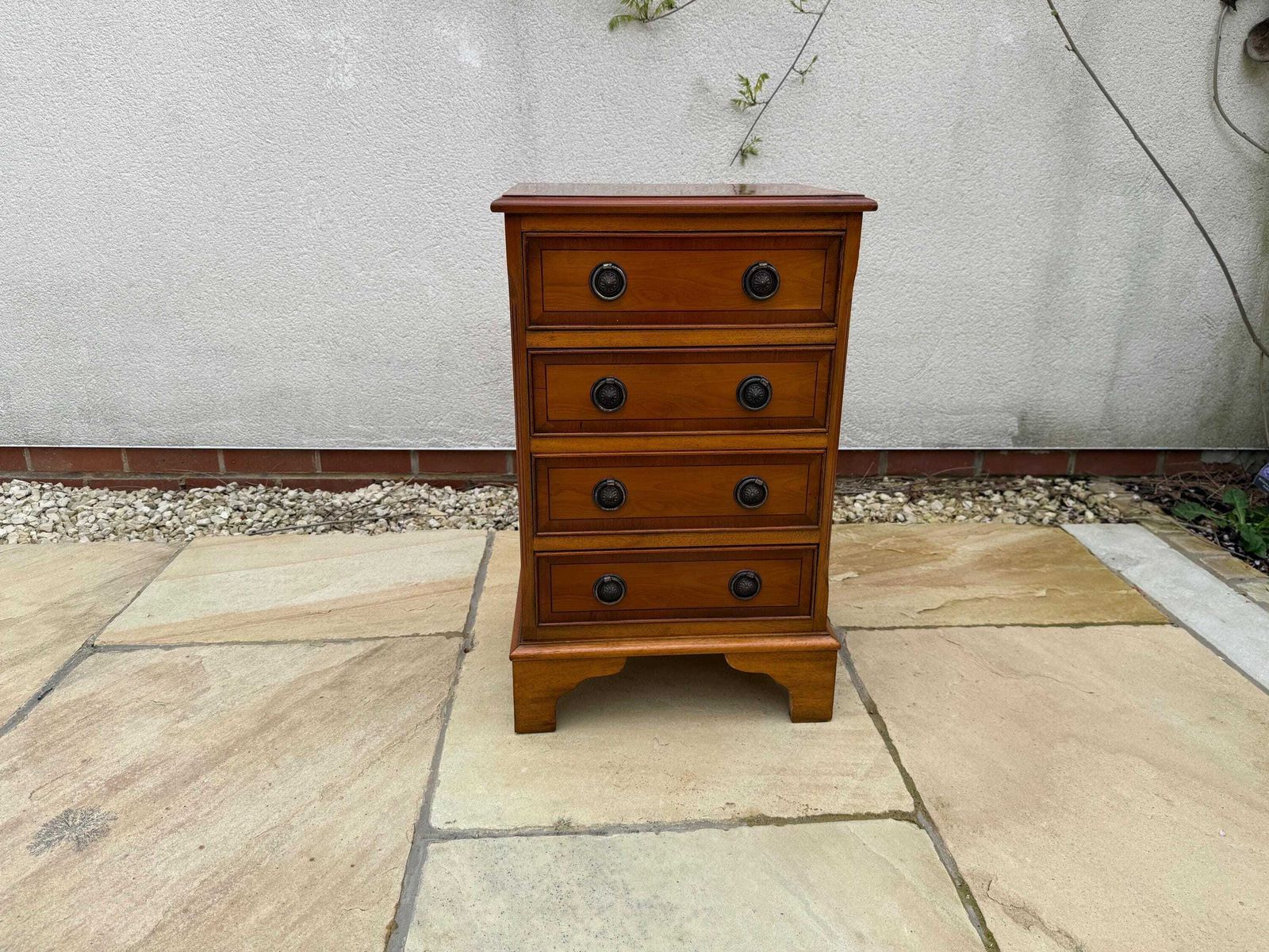 200.0 Small Vintage Antique Chest Of Drawers / Bedside Table / Side Table / Lamp Stand / Night Stand photo