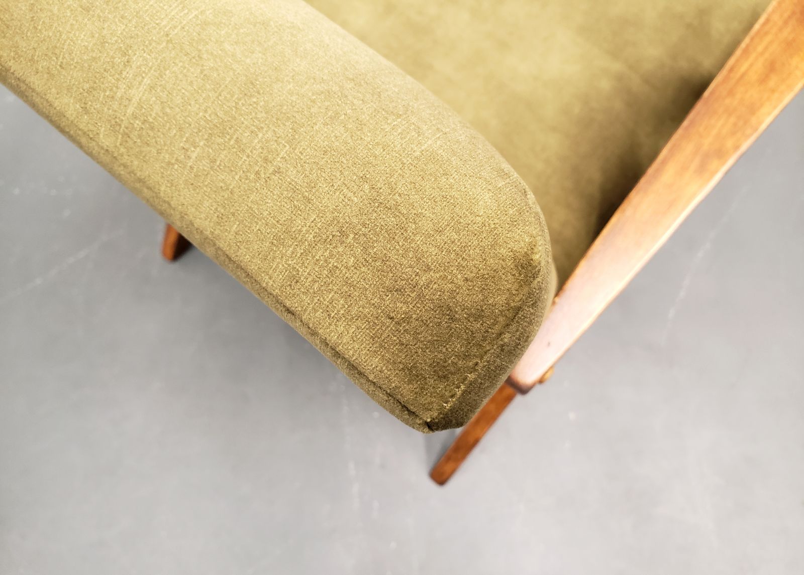 Mid Century Easy Chair Model B   310 Var In Forest Green Velvet photo buy