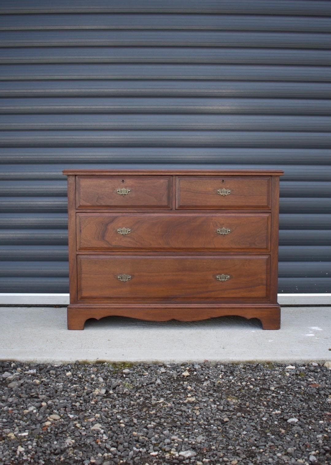 Antique Solid Oak Chest Of Drawers