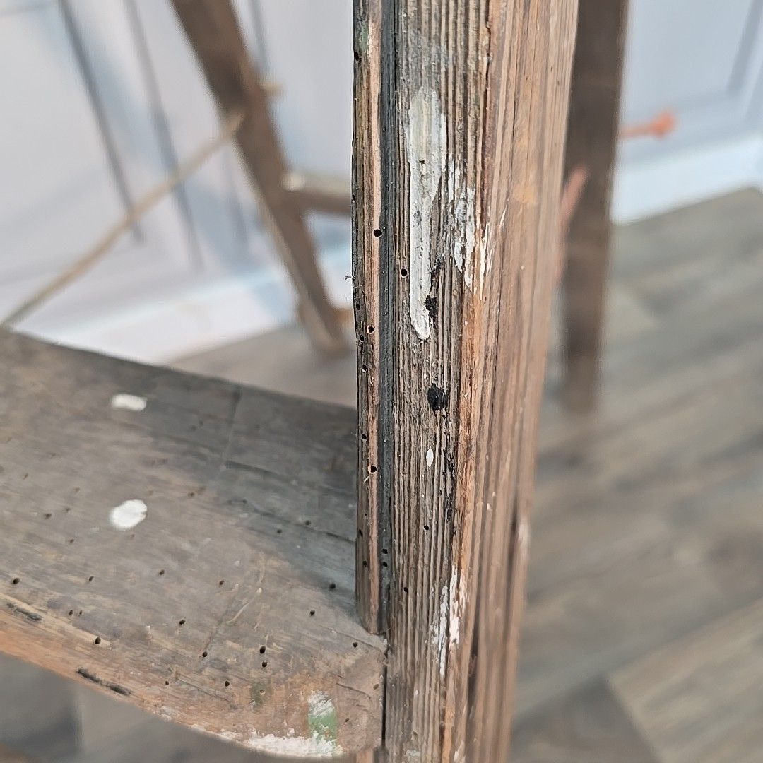 photo for sale Antique Wooden Step Ladders Rustic Folding Decor Display Ladder Prop Upcycle
