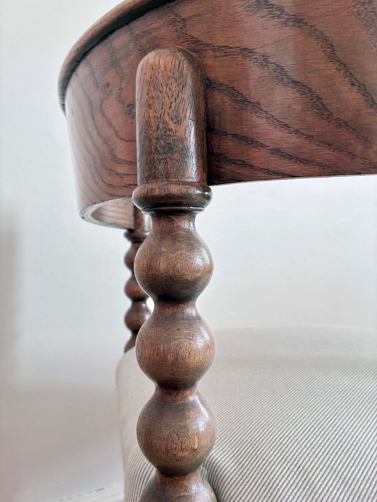 Antique Edwardian Bobbin Corner Chairs, English 1900 photo buy