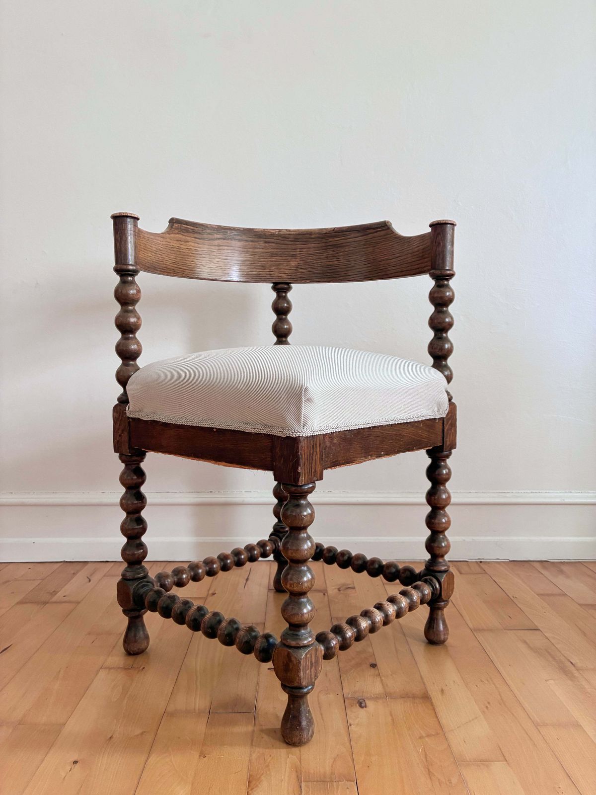 Pair Of Antique Edwardian Bobbin Corner Chairs, English 1900 photo furniture