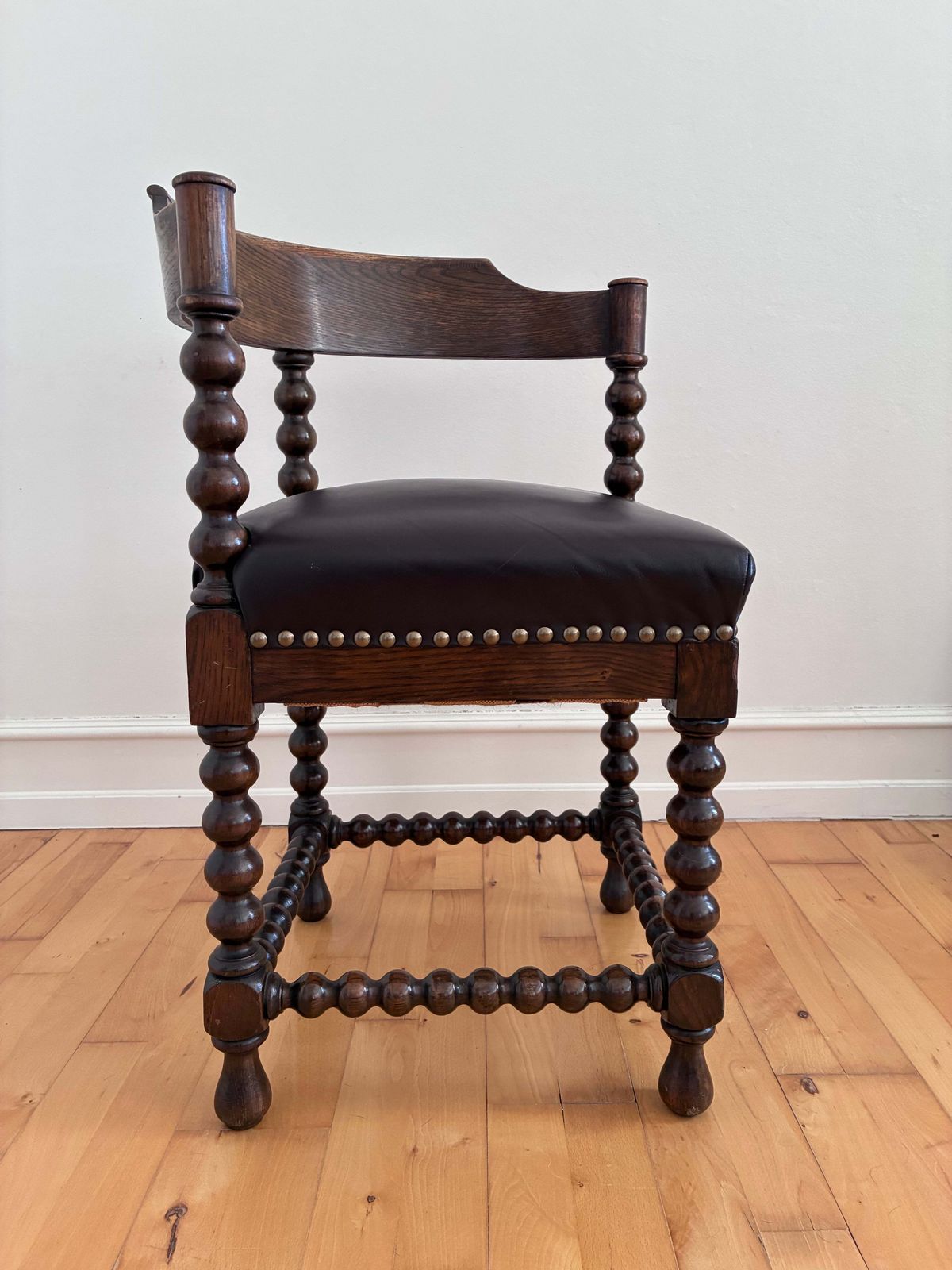 photo for sale Antique Edwardian Bobbin Corner Chair, English 1900