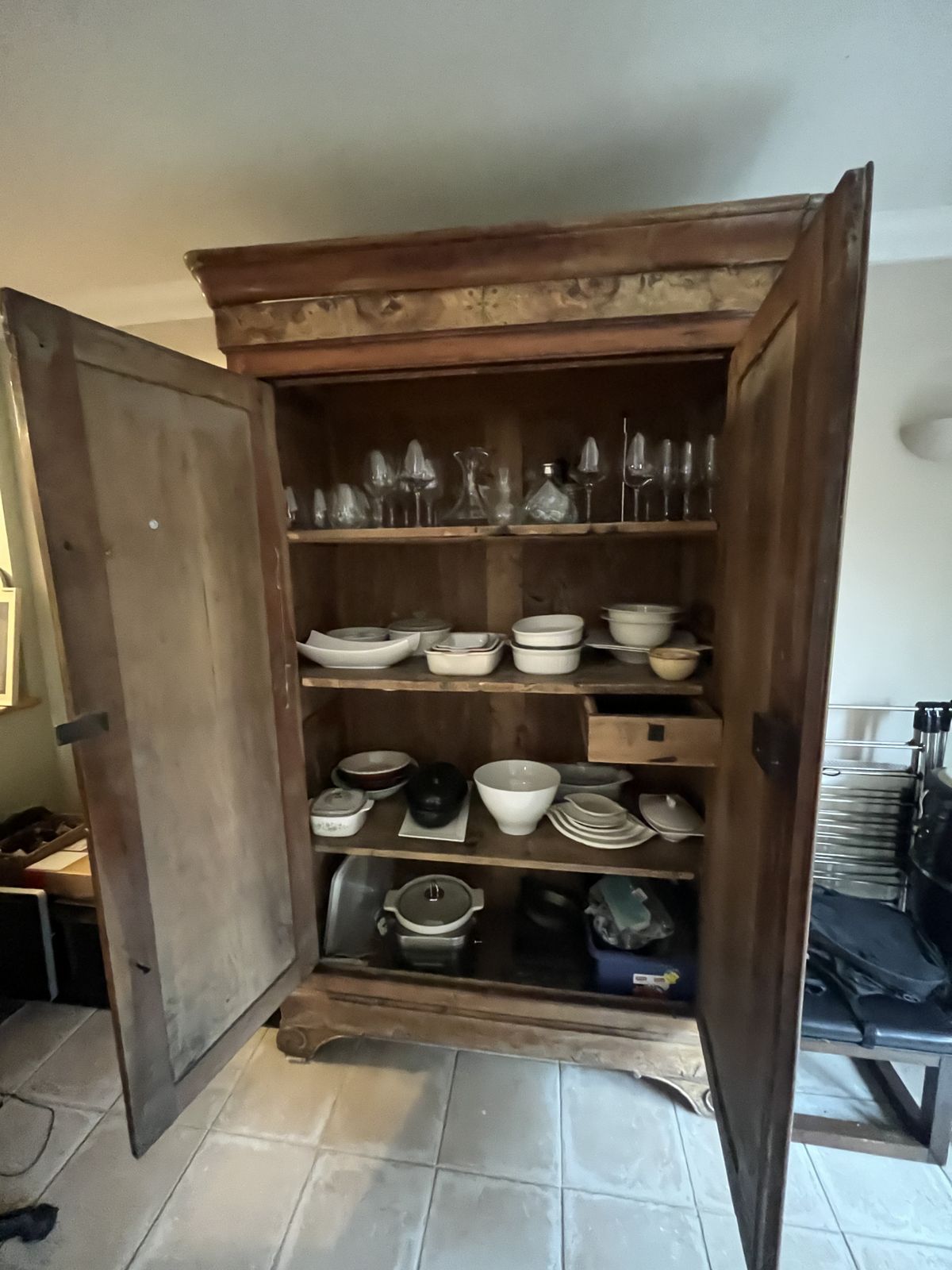 French Antique Armoire   Over 100 Years Old photo vintage