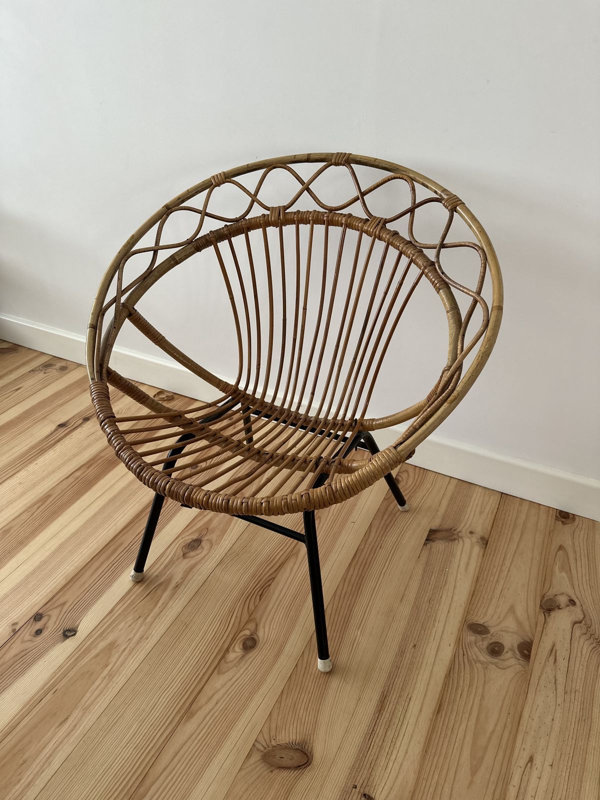 Mid Century Bamboo Metal Chair Rohe Noordwolde photo furniture