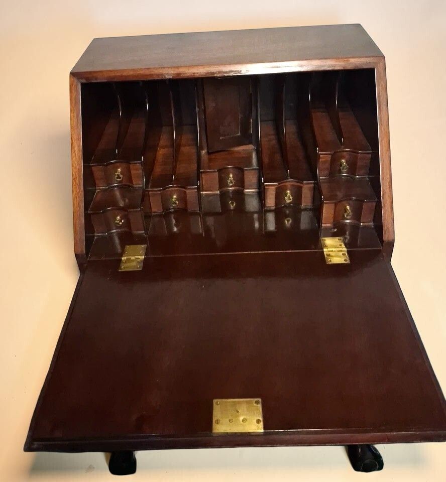 Vintage Secretary Slant Front Desk Writing Table Bureau 20th Century photo Furniture