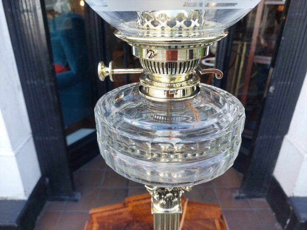 Victorian Brass Oil Lamp By Hinks Of Birmingham photo vinterior
