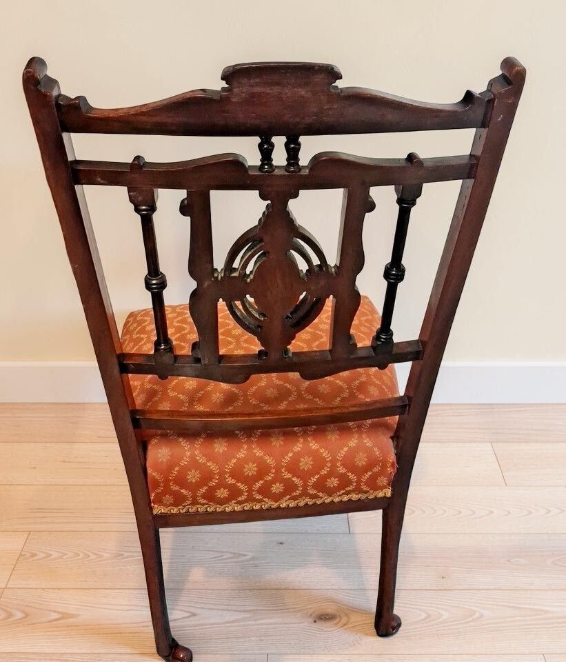 photo for sale Antique Low Seated Edwardian Bedroom Chair Or Use As A Childs Chair