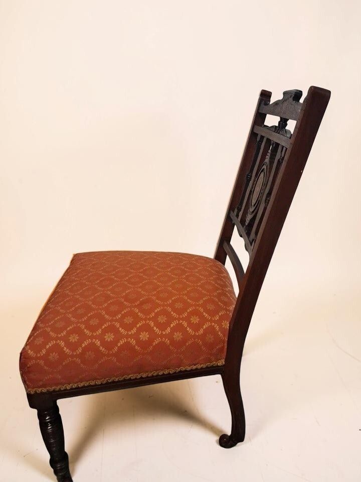 Furniture Antique Low Seated Edwardian Bedroom Chair Or Use As A Childs Chair photo
