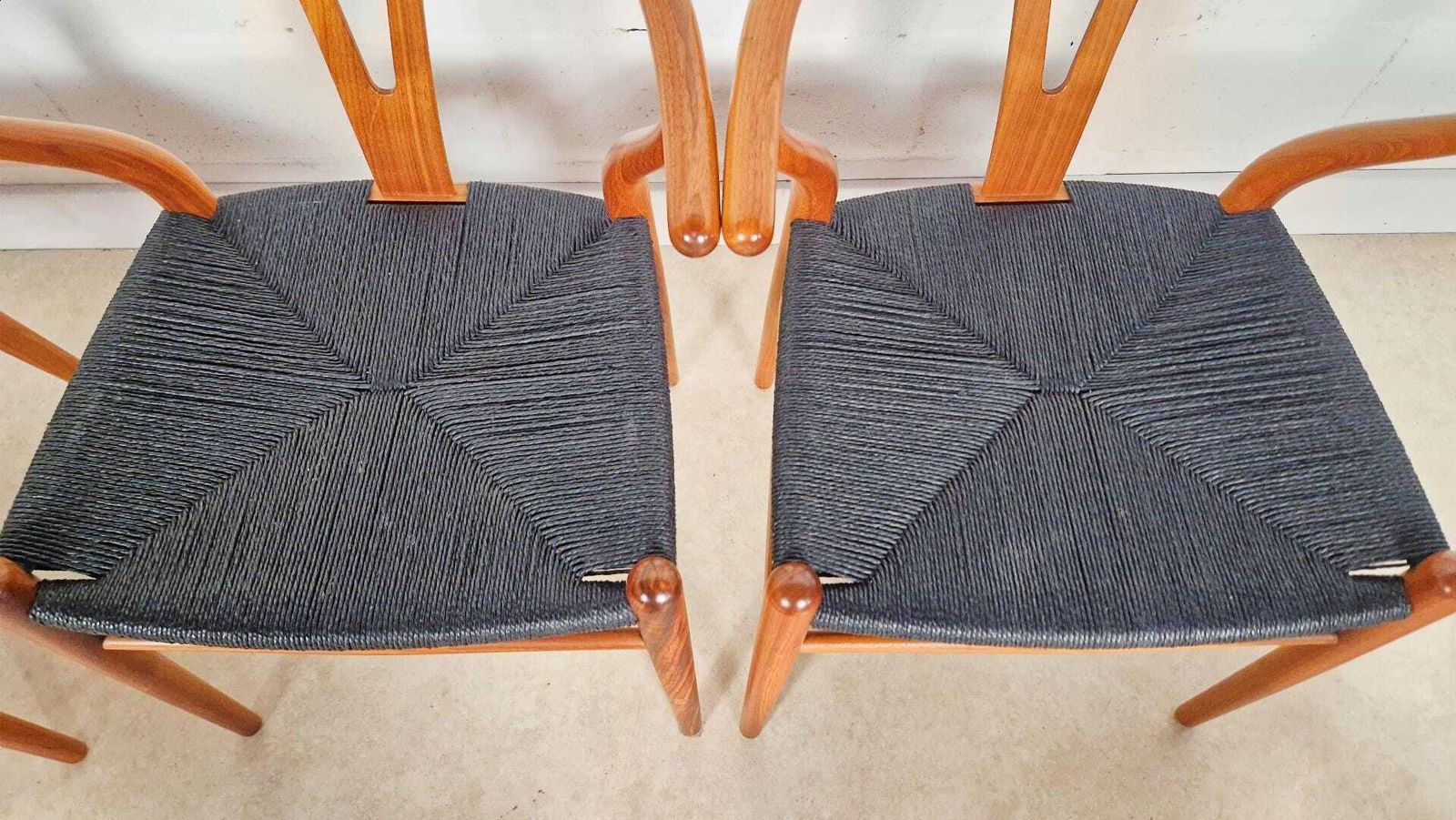 photo vinterior Set Of 6 Hans Wegner For Carl Hansen & Søn Model Ch 24 Wishbone Danish Dining Chairs Pg112