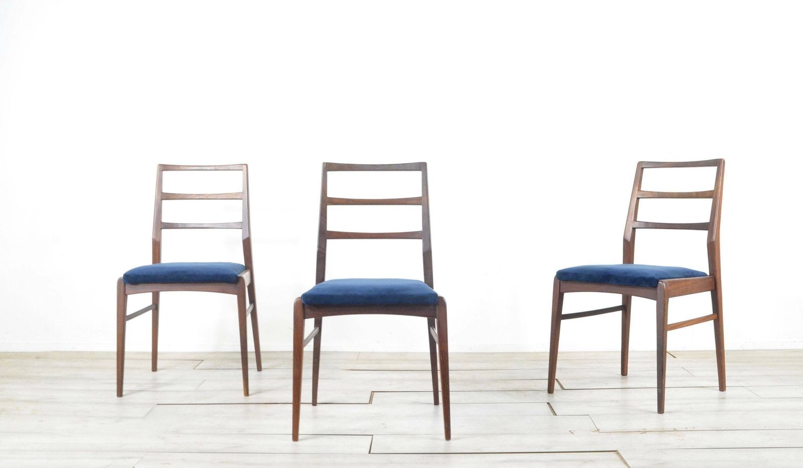Stunning Set Of 4 Vintage Richard Hornby For Heals Fyne Ladye Afromosia Chairs. Danish / Modern / Mid Century Style. photo 899.0