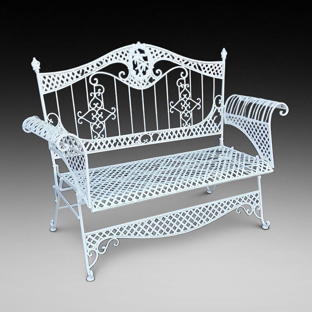 Decorative Cast Metal Two Seater Garden Bench