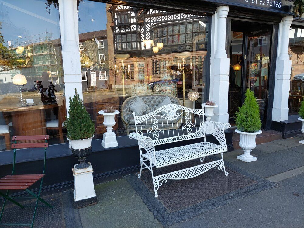 Decorative Cast Metal Two Seater Garden Bench photo furniture