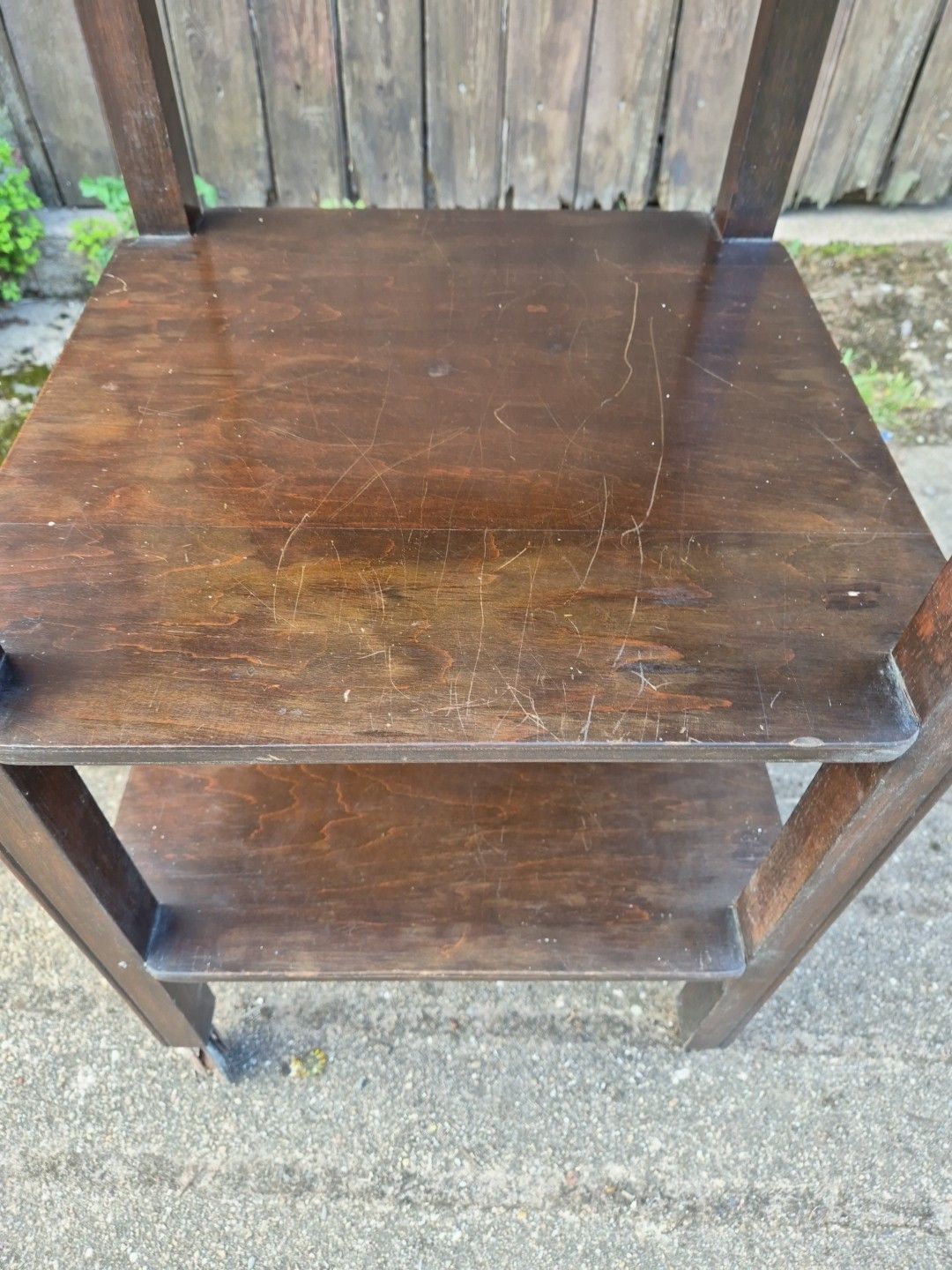 Vintage Oak 3 Tier Side Occasional Table / Trolley photo vintage