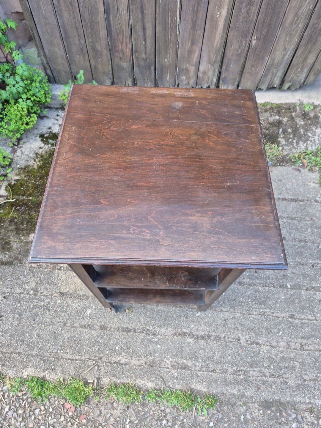 photo furniture Vintage Oak 3 Tier Side Occasional Table / Trolley