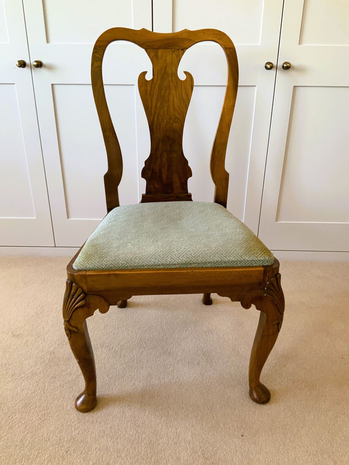 Queen Anne Walnut Dining Chairs By Clifford J. Tracy photo furniture