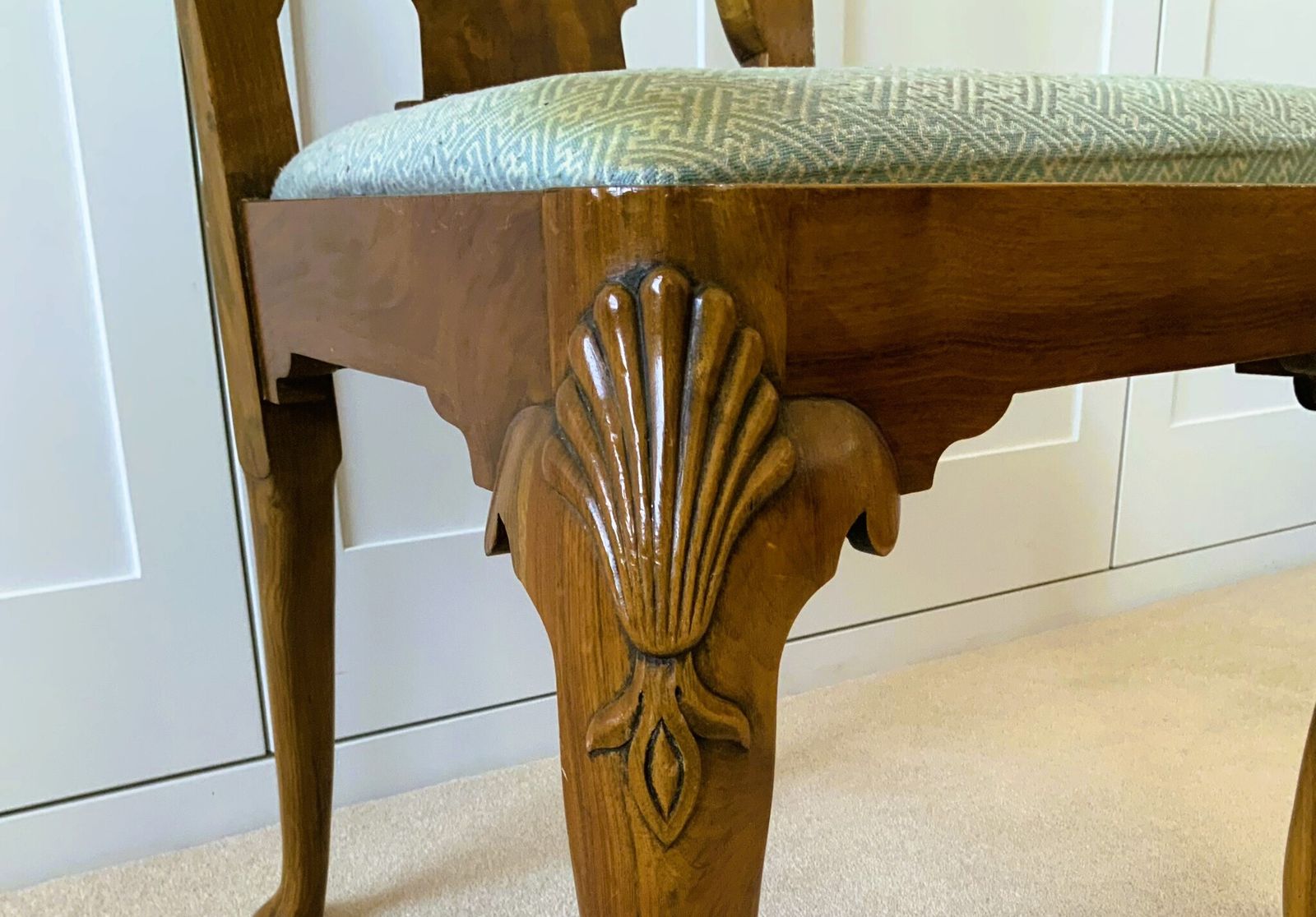 Queen Anne Walnut Dining Chairs By Clifford J. Tracy photo Furniture
