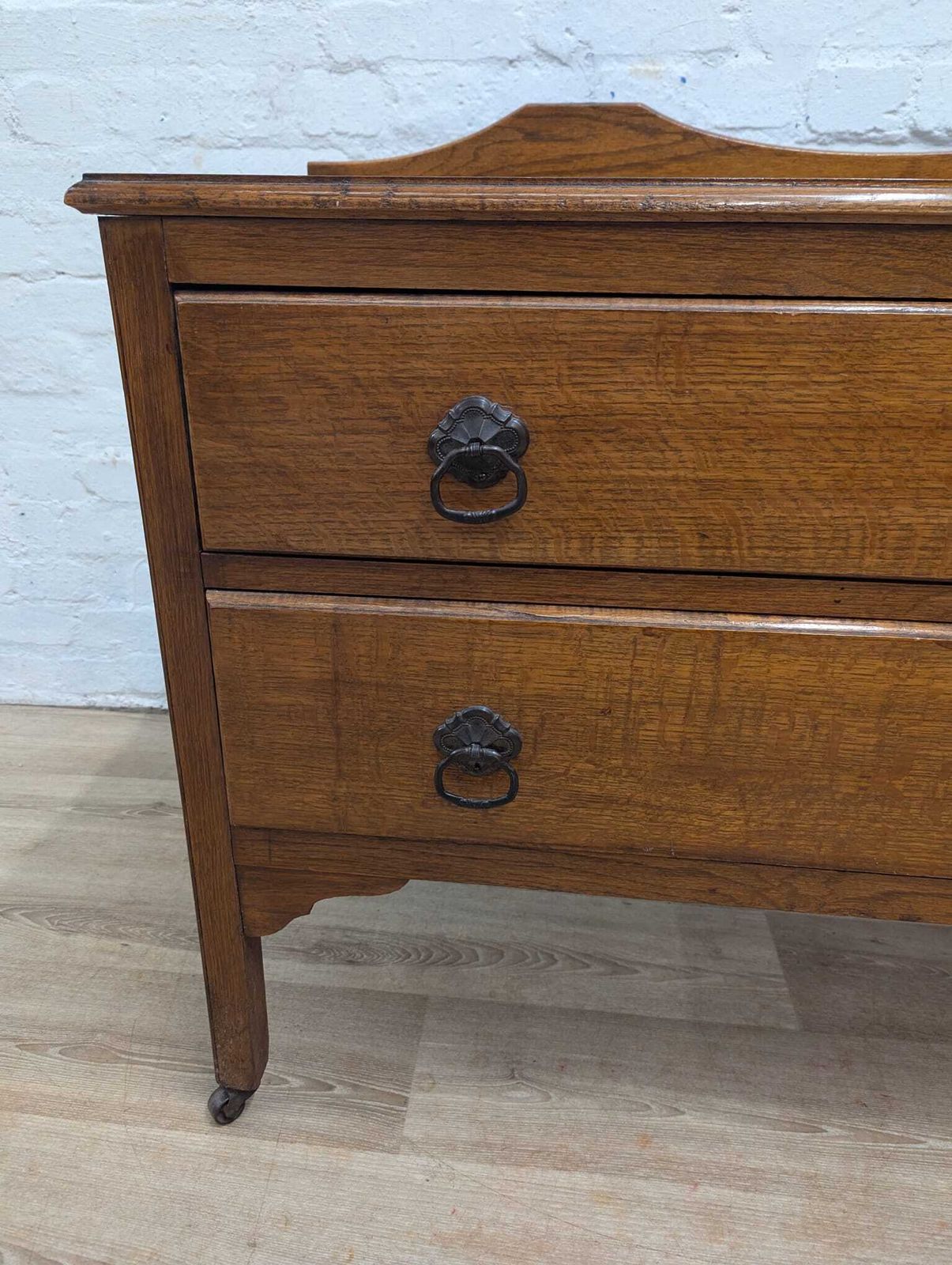1930's Oak Chest Of Two Drawers photo for sale