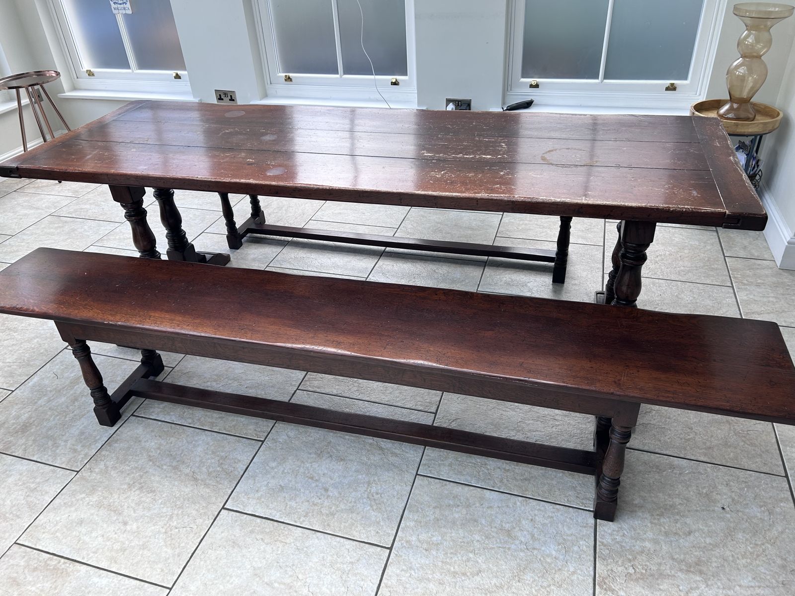 Refectory Dining Table And Benches photo vinterior