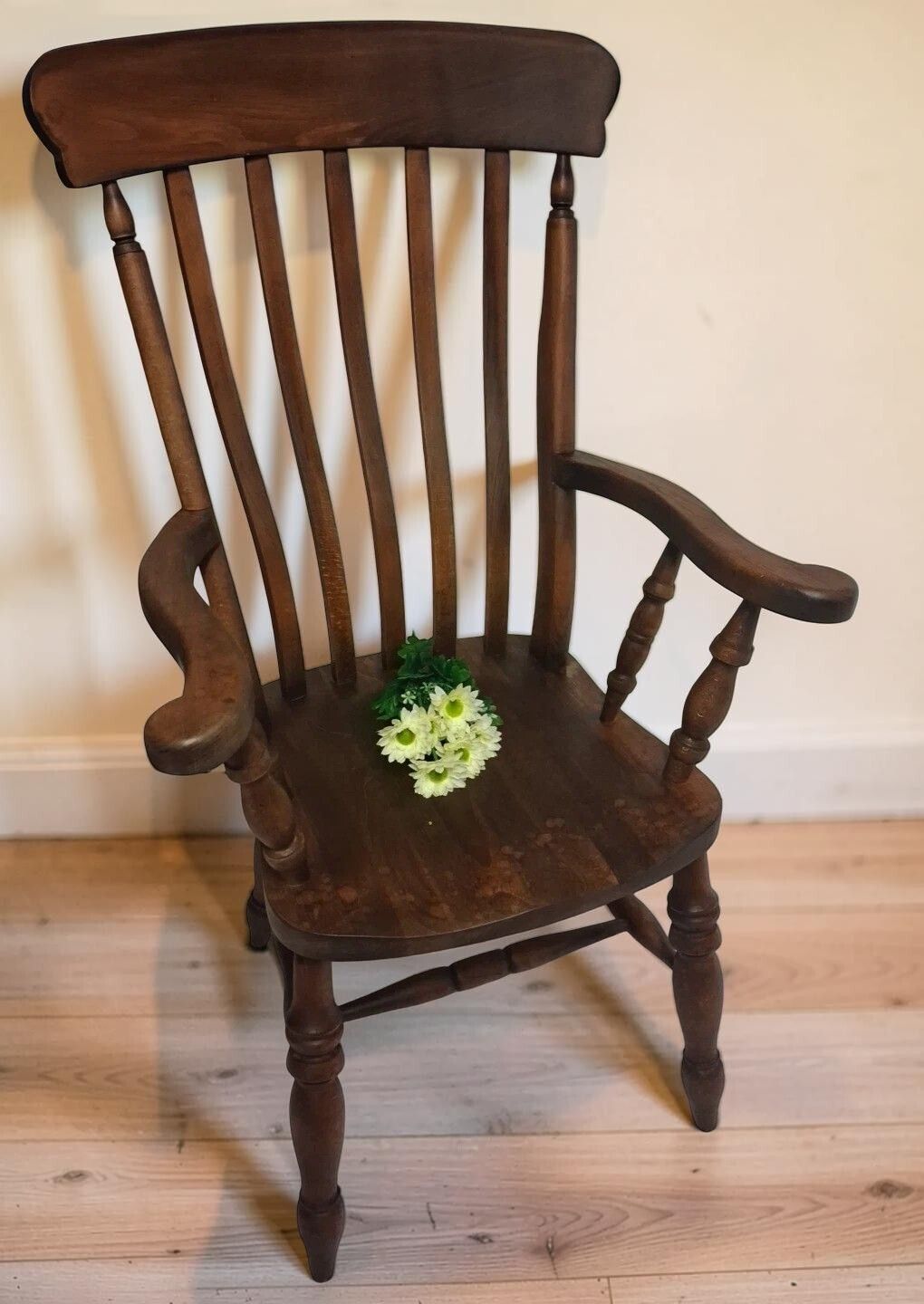 Antique High Back Grandfather Windsor Chair Sourced (From A Welsh Farmhouse)