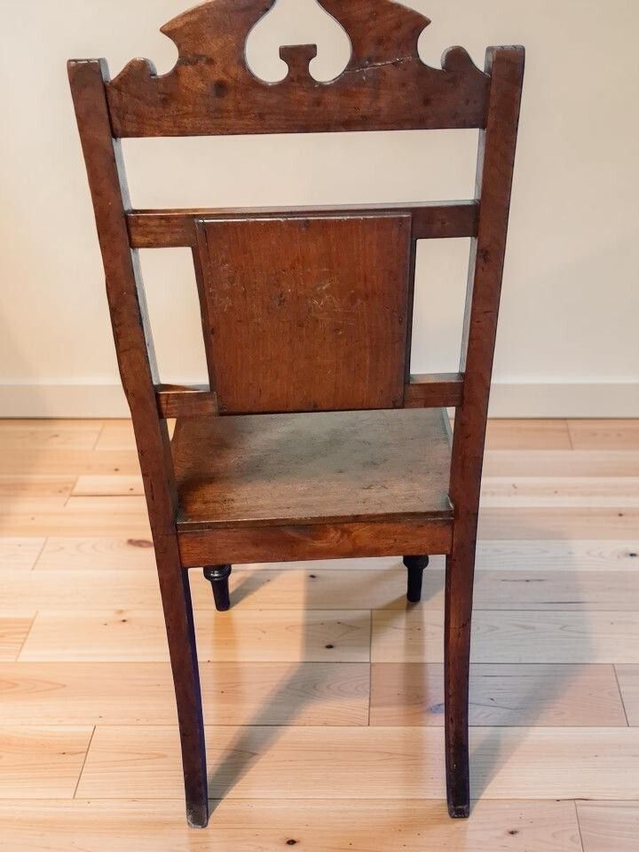 Antique Oak Victorian Hall Chair photo Furniture
