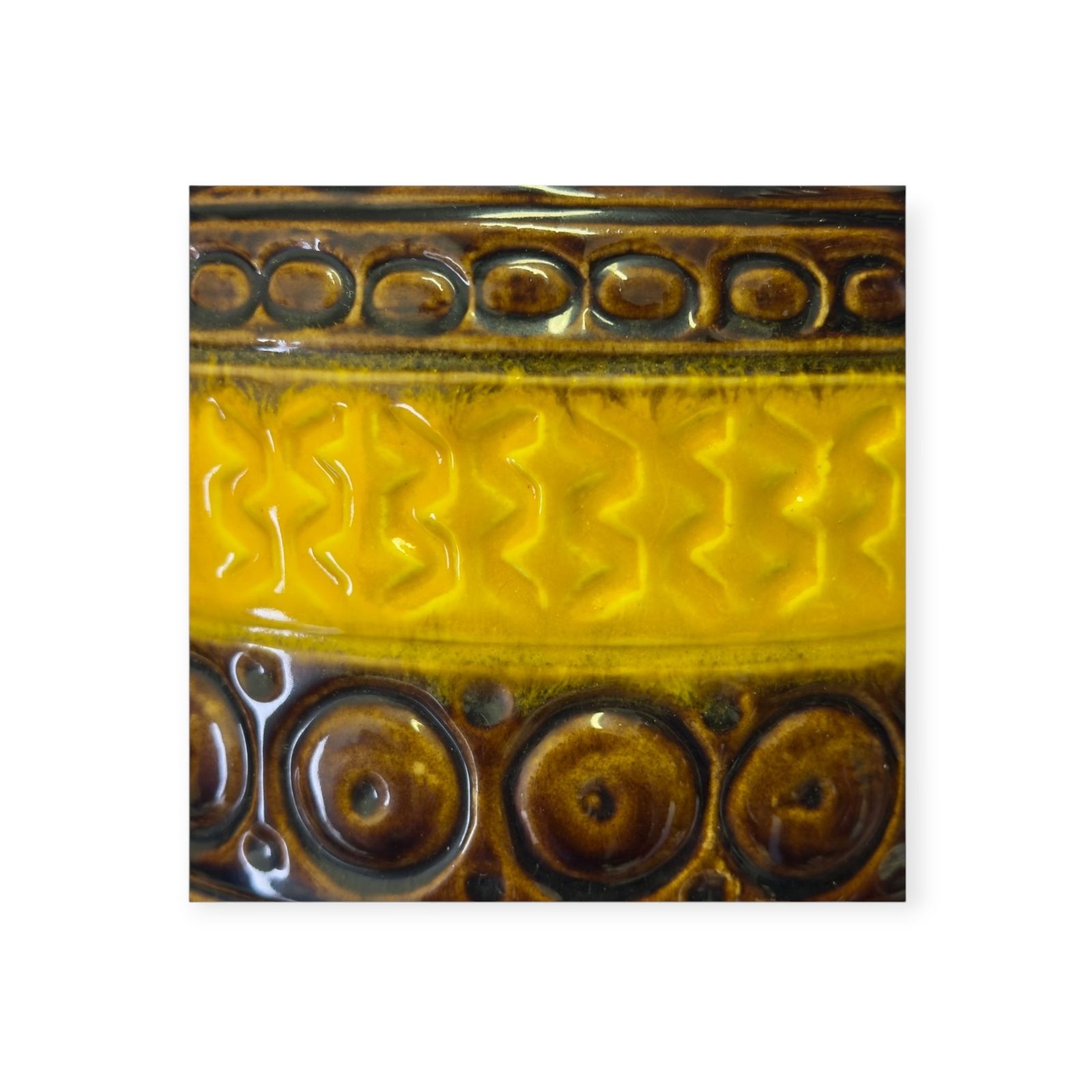 photo furniture West German Pottery Vase, Bay Keramik, Model 9245, Amber & Brown, C.1960s