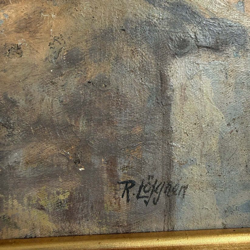 Scholarship Journey Northern Spain 1920s. Oil Painting By Robert Löfgren photo Art
