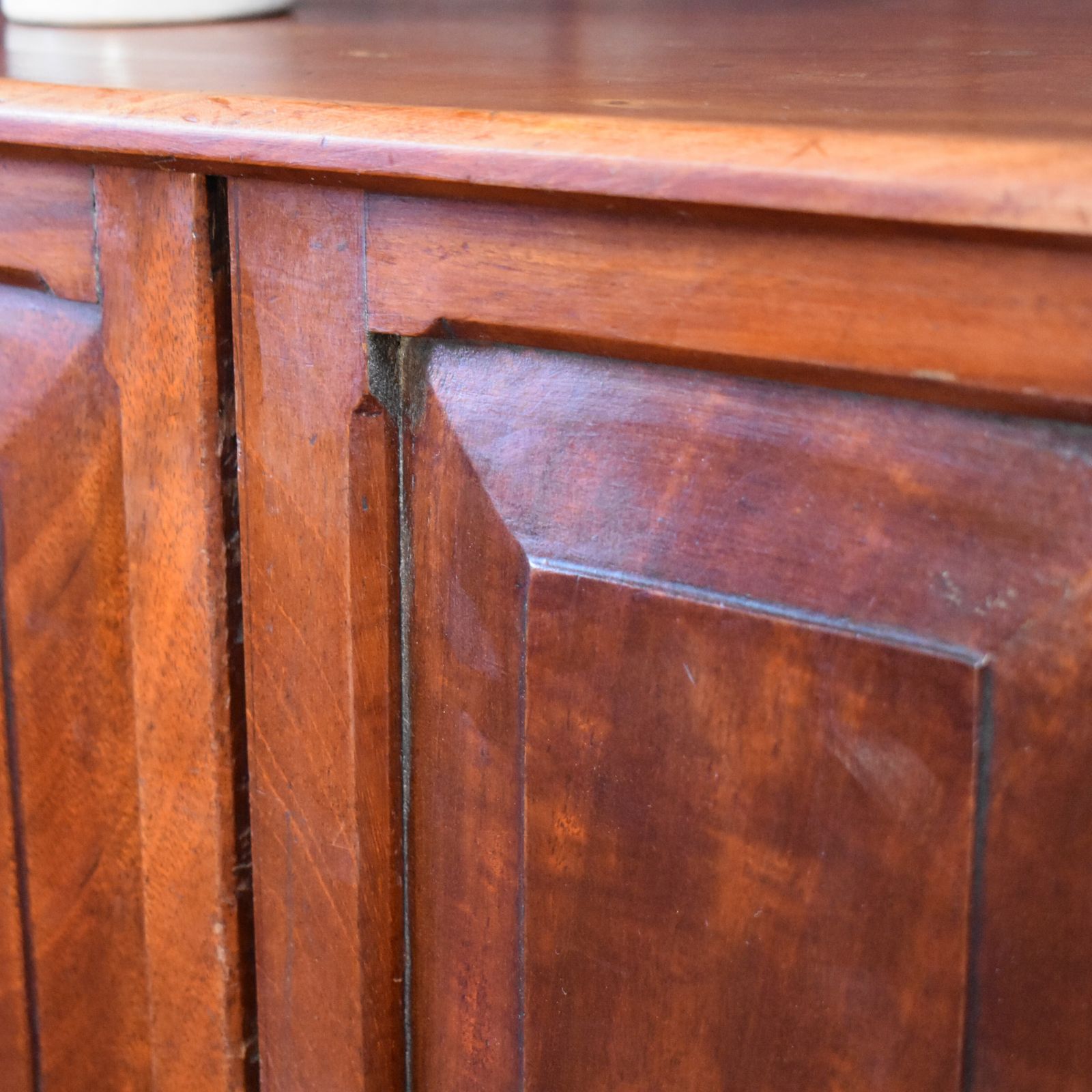 Antique Victorian Mahogany Campaign Carry Handle Bathroom Kitchen Wall Cabinet photo buy