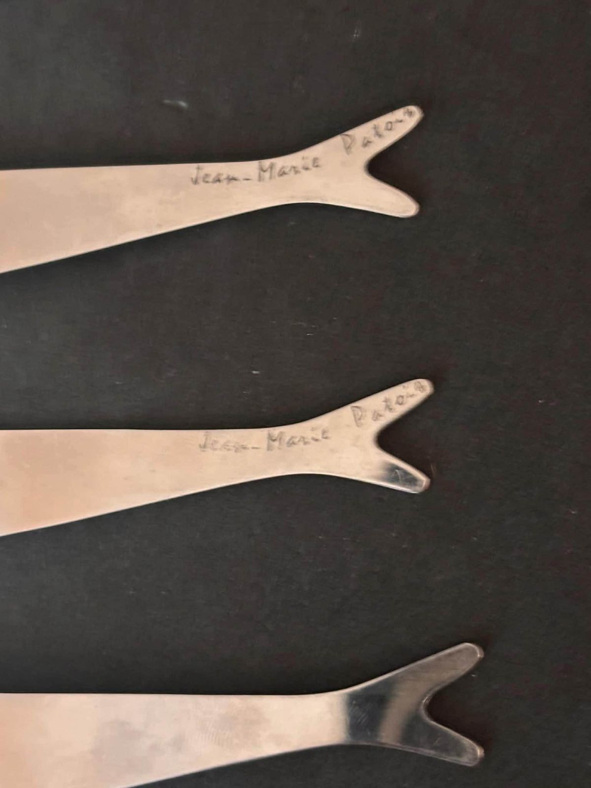 Jean Marie Patois Esotismo Spare Flatware Set: 5 Small Spoons Nautical Fish Design, Star Trek Prop photo 641.0