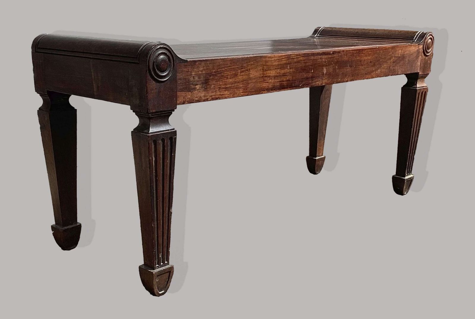 Iconic Regency Mahogany Hall Bench / Seat, Attributed To Marsh And Tatham
