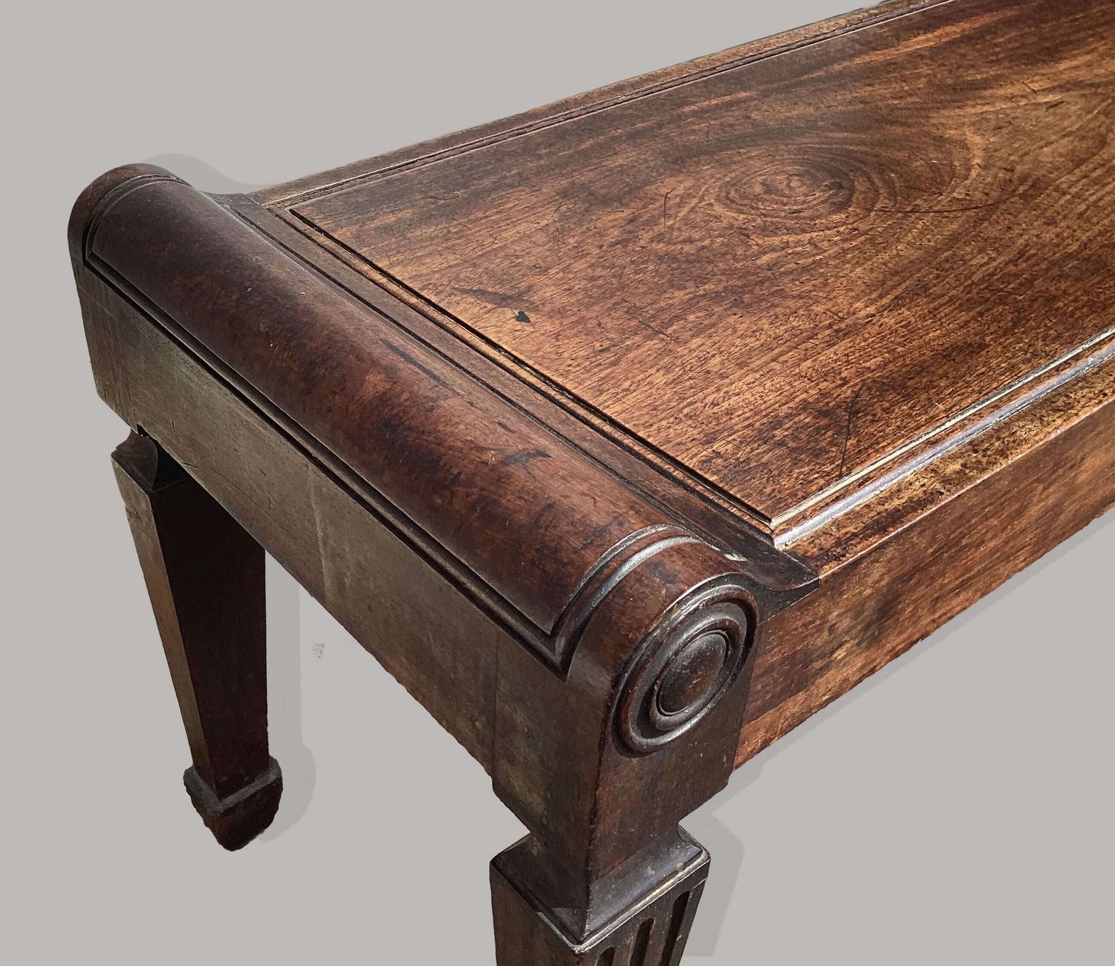 photo vinterior Iconic Regency Mahogany Hall Bench / Seat, Attributed To Marsh And Tatham