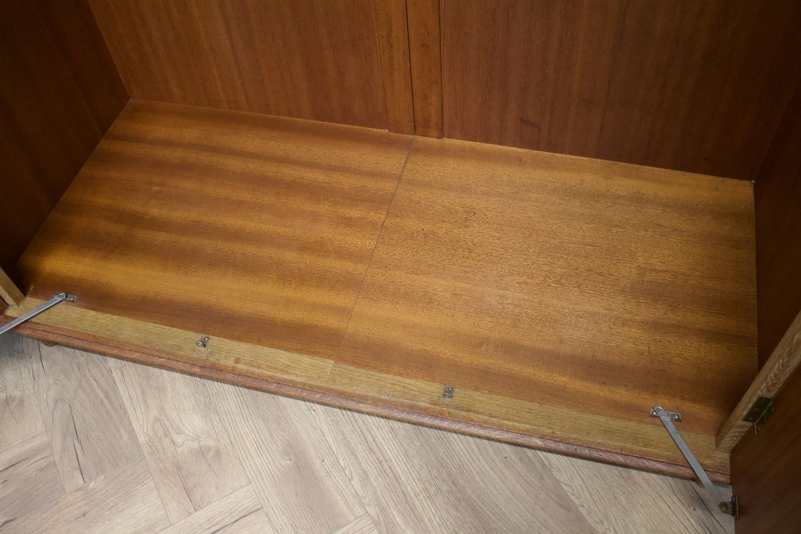 photo furniture Vintage Art Deco Style Limed Oak Triple Door Wardrobe, 1950s, #1740
