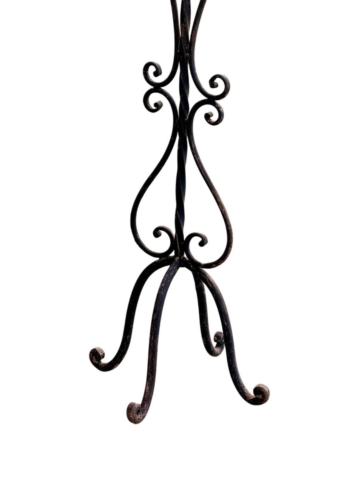 19th Century English Wrought Iron 5 Arm Pricket Candle Tree Candelabra H135cm photo Home Decor