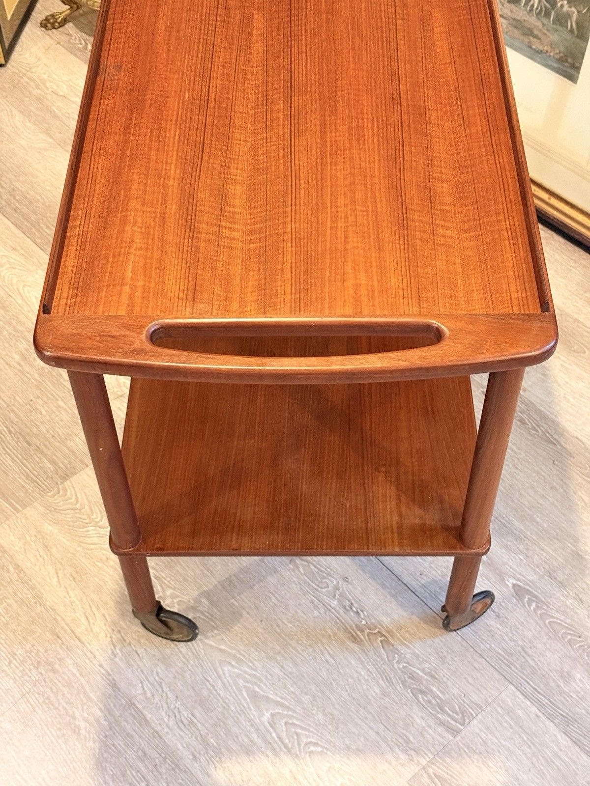 photo furniture Bowa Denmark Teak Drinks Trolley 1960s Danish Mcm Bar Cart