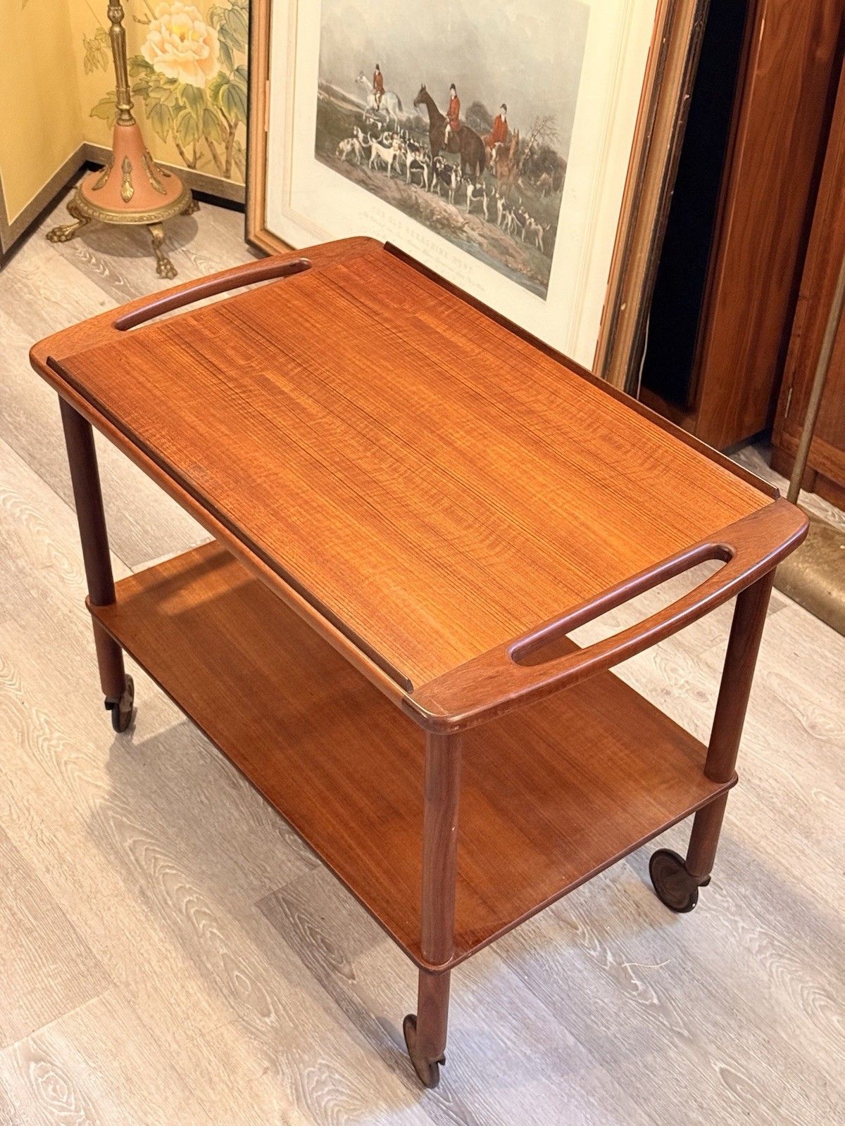 photo vinterior Bowa Denmark Teak Drinks Trolley 1960s Danish Mcm Bar Cart