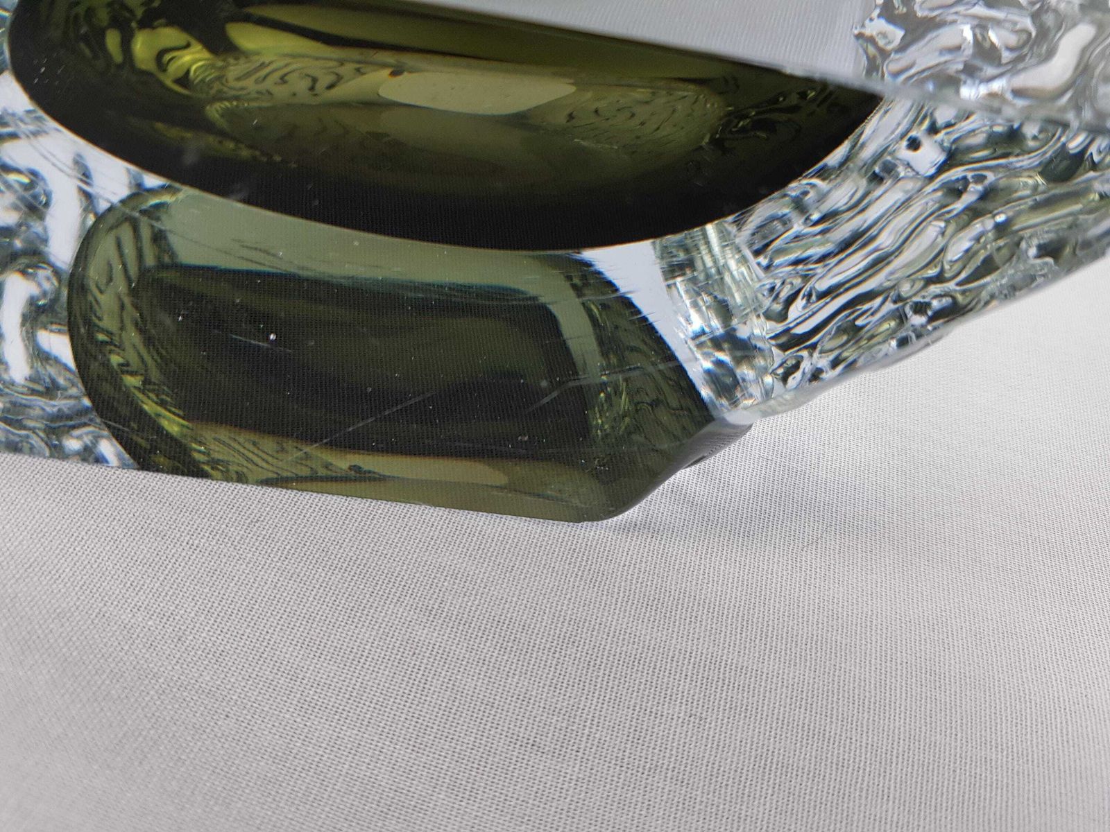 photo furniture Large Vintage Murano Sommerso Glass Black Vase By Alessandro Mandruzzato Italian Art Glass 1960 70s