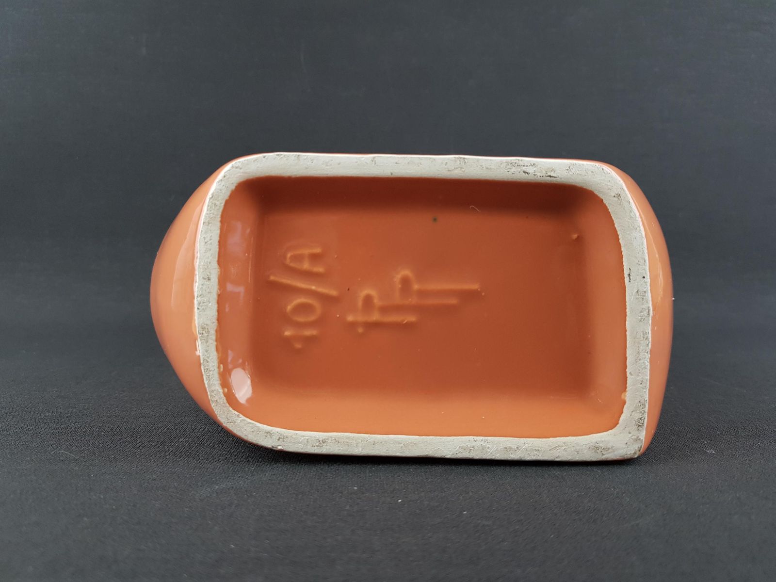Vintage Roberto Rigon Salmon Art Vase 10/A Italian Pottery 1960 70s photo vinterior